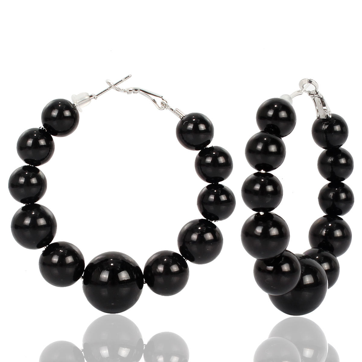 Wholesale Large Circle Imitation Pearl Earrings